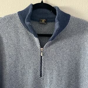 Maus & Hoffman 100% Cashmere Vintage 1/2 Zip Sweater Made in Italy XL